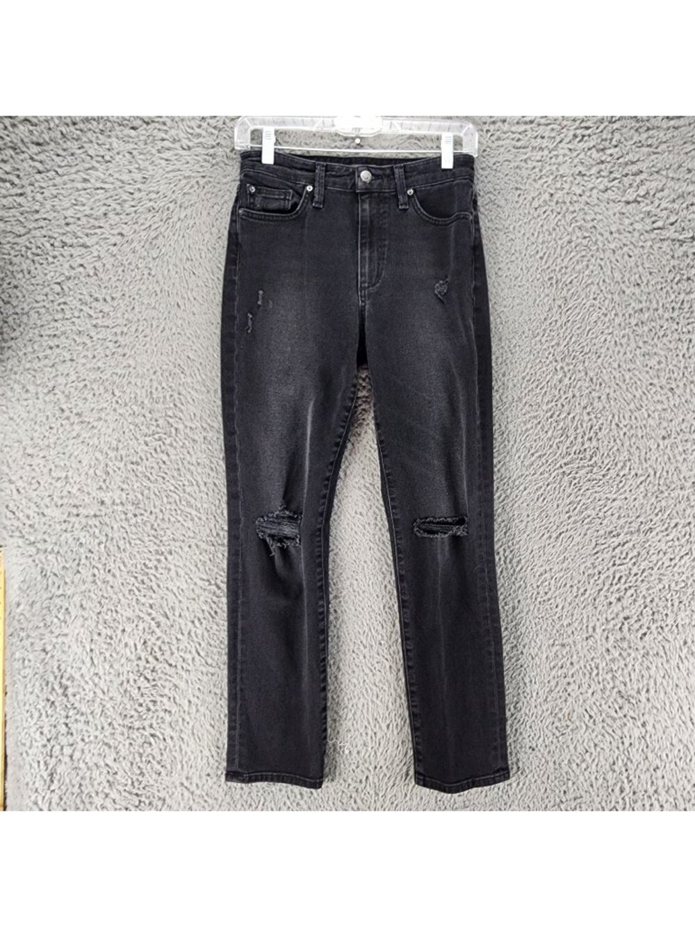 Joe's Jeans Womens 26 The Milla Black Stretch High Rise Straight Ankle *Read*
